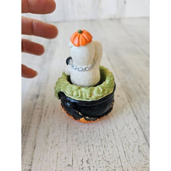 Ghost cauldron Jack in the box Halloween prop vintage - Picture 3 of 8